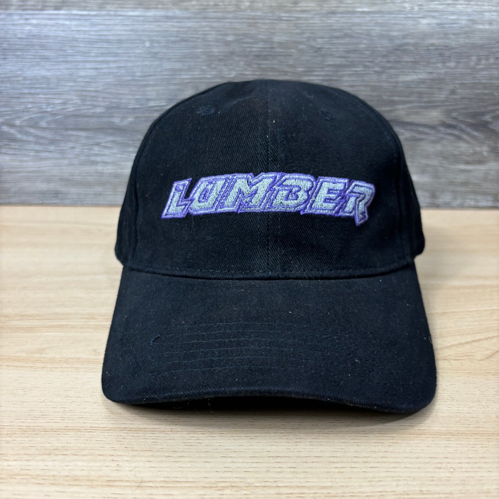 Vintage The Lumber Co Hat Cap Strap Back Black Baseball Bats Adjustable